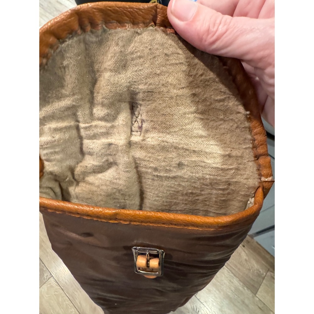 Vintage Brown Padded Soft Rifle Shotgun Case 46 Inch Buckle Closure Carry Handle - Picture 10 of 10